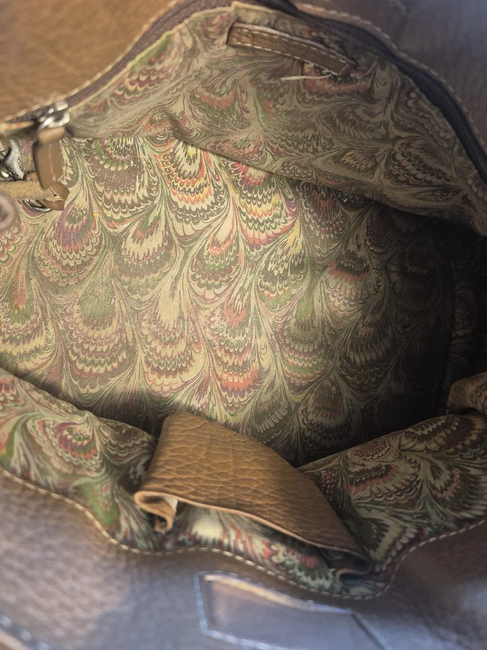 Dooney & Bourke Brown Pebbled Leather Satchel